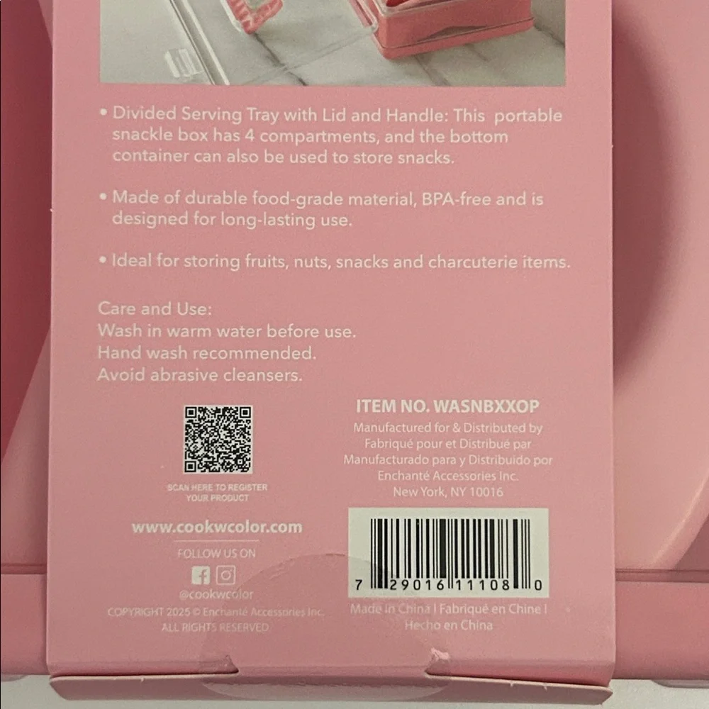CWC Cook With Color Pink XOXO Snack Box Organizer - Picture 7 of 7